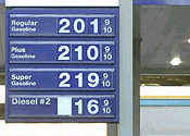 High gas price, file photo.